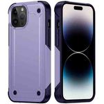 For iPhone 14 Pro PC + TPU Shockproof Protective Phone Case(Light Purple+Sapphire Blue)