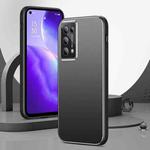 For OPPO Reno5 All-Inclusive Lens Frosted Metal Phone Case(Black)