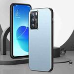 For OPPO Reno6 Pro All-Inclusive Lens Frosted Metal Phone Case(Blue)