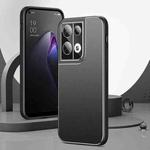For OPPO Reno8 Pro All-Inclusive Lens Frosted Metal Phone Case(Black)