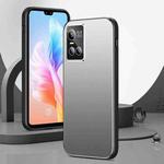 For vivo S10 All-Inclusive Lens Frosted Metal Phone Case(Silver Grey)