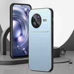 For vivo X80 All-Inclusive Lens Frosted Metal Phone Case(Blue)