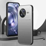 For vivo X80 All-Inclusive Lens Frosted Metal Phone Case(Silver Grey)