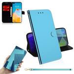 For Huawei P40 Imitated Mirror Surface Horizontal Flip Leather Case with Holder & Card Slots & Wallet & Lanyard(Blue)