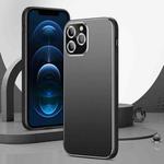 All-Inclusive Lens Frosted Metal Phone Case For iPhone 12 Pro Max(Black)