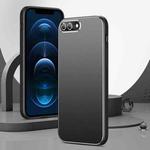 All-Inclusive Lens Frosted Metal Phone Case For iPhone 8 Plus / 7 Plus(Black)