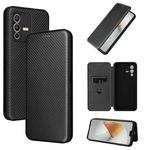 For vivo S12 5G / V23 5G Carbon Fiber Texture Leather Phone Case(Black)