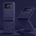 For Samsung Galaxy Z Flip4 Battle Armor Anti-drop PC Phone Case(Blue)