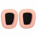 2 PCS For Logitech G633 G933 Protein Skin Earphone Cushion Cover Earmuffs Replacement Earpads(Orange Pink)