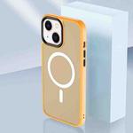 For iPhone 14 Plus Skin Feel TPU + Frosted PC MagSafe Phone Case (Orange)