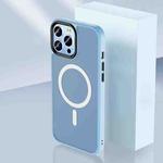 For iPhone 14 Pro Max Skin Feel TPU + Frosted PC MagSafe Phone Case (Sierra Blue)