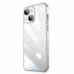 For iPhone 14 Transparent Electroplated PC Phone Case (Silver)