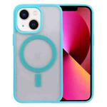 For iPhone 14 Plus Acrylic + TPU Magsafe Magnetic Phone Case (Sky Blue)