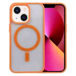 For iPhone 14 Plus Acrylic + TPU Magsafe Magnetic Phone Case (Orange)