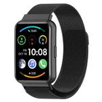 For Huawei Watch Fit 2 Milan Magnetic Stainless Steel Watch Band(Black)
