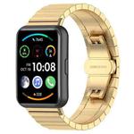 For Huawei Watch Fit 2 One-bead Metal Stainless Steel Watch Band(Gold)