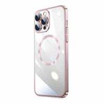 For iPhone 14 Pro Magsafe Magnetic Electroplated PC Phone Case(Pink)