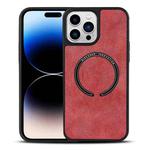 For iPhone 14 Pro Lambskin Texture MagSafe Magnetic Phone Case(Red)