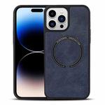 For iPhone 14 Pro Lambskin Texture MagSafe Magnetic Phone Case(Dark Blue)