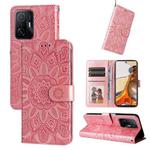 For Xiaomi 11T / 11T Pro Embossed Sunflower Leather Phone Case(Pink)