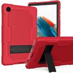 For Samsung Galaxy Tab A8 10.5 2021 X200 Contrast Color Robot Shockproof Silicone + PC Tablet Case(Red Black)