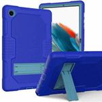 For Samsung Galaxy Tab A8 10.5 2021 X200 Contrast Color Robot Shockproof Silicone + PC Tablet Case(Sapphire Blue)