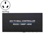BT100 4K 60Hz 1080P 2 x 2 TV Wall Controller, Plug Type:AU Plug(Black)