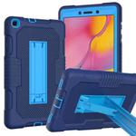 For Samsung Galaxy Tab A 8.0 2019 T290 Contrast Color Robot Shockproof Silicone + PC Tablet Case(Navy Blue)