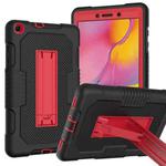For Samsung Galaxy Tab A 8.0 2019 T290 Contrast Color Robot Shockproof Silicone + PC Tablet Case(Black Red)