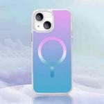 For iPhone 14 Gradient Magsafe Magnetic Phone Case (Pink Blue)