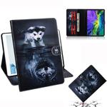 For iPad Pro 11 inch (2020) Formula Pattern Horizontal Flip Leather Tablet Case with Holder & Card Slot & Wallet(Wolf Lion)