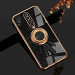 For Xiaomi Redmi K30 6D Plating Astronaut Ring Kickstand Phone Case(Black)