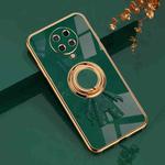 For Xiaomi Redmi K30 Pro 6D Plating Astronaut Ring Kickstand Phone Case(Night Green)