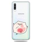 For Galaxy A50 Lucency Painted TPU Protective(Hit The Face Pig)