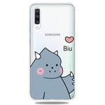 For Galaxy A70 Lucency Painted TPU Protective(Caring Monster)