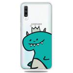 For Galaxy A70 Lucency Painted TPU Protective(Crown Dinosaur)