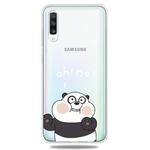 For Galaxy A70 Lucency Painted TPU Protective(Face Panda)