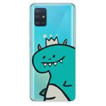 For Galaxy A71 Lucency Painted TPU Protective(Crown Dinosaur)