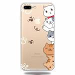 For iPhone 7Plus / 8Plus Lucency Painted TPU Protective(Meow Meow)