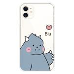 For iPhone 11 Lucency Painted TPU Protective(Caring Monster)