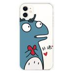 For iPhone 11 Lucency Painted TPU Protective(Loving Dinosaur)