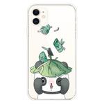 For iPhone 11 Lucency Painted TPU Protective(Lotus Leaf Panda)