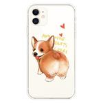 For iPhone 11 Lucency Painted TPU Protective(Corgi)
