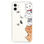 For iPhone 11 Lucency Painted TPU Protective(Meow Meow)