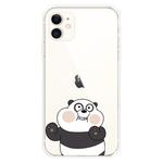 For iPhone 11 Lucency Painted TPU Protective(Face Panda)