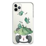 For iPhone 11 Pro Max Lucency Painted TPU Protective(Lotus Leaf Panda)