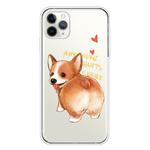 For iPhone 11 Pro Max Lucency Painted TPU Protective(Corgi)