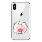 For iPhone XS Max Lucency Painted TPU Protective(Hit The Face Pig)