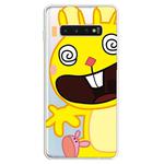 For  Galaxy S10 Plus Lucency Painted TPU Protective(Dizzy Rabbit)
