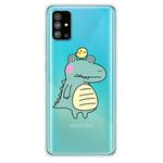For Galaxy S20 Lucency Painted TPU Protective(Bird Crocodile)